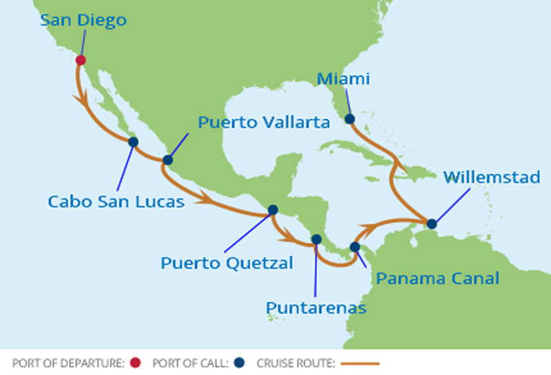 Panama Canal Cruise Route Map | My XXX Hot Girl