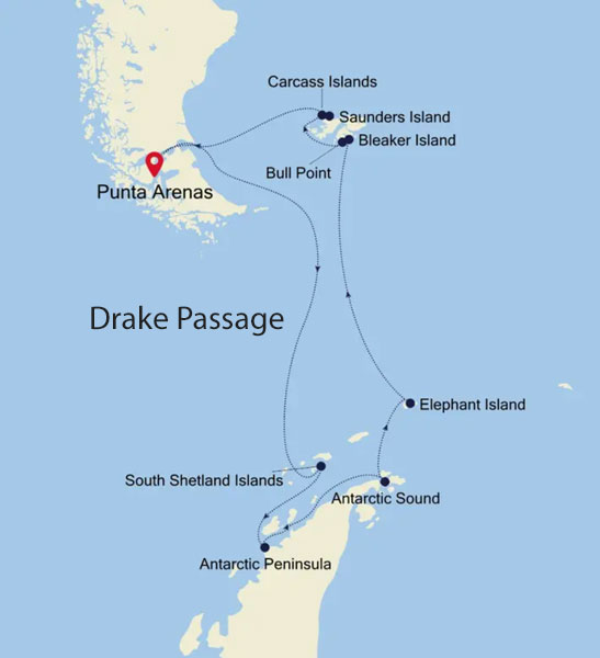 drake passage map